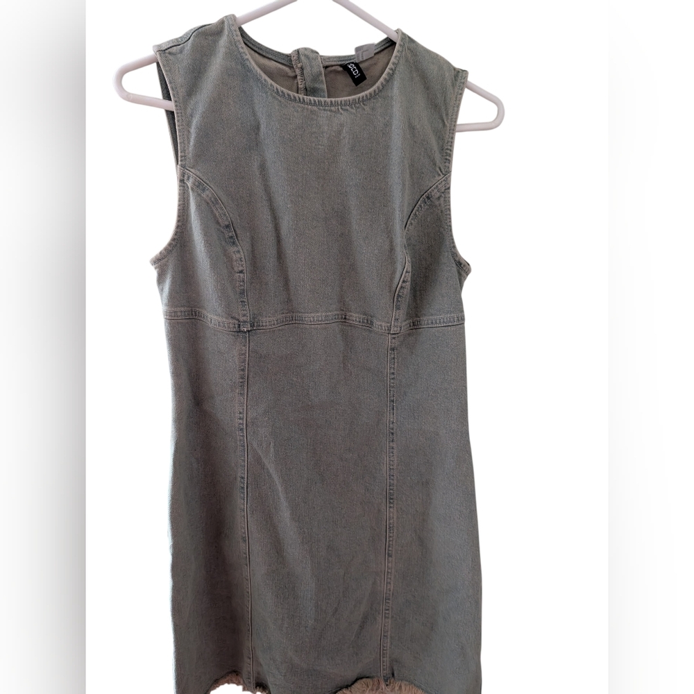 Divided Distressed Light Blue Sleeveless Denim Mini Dress